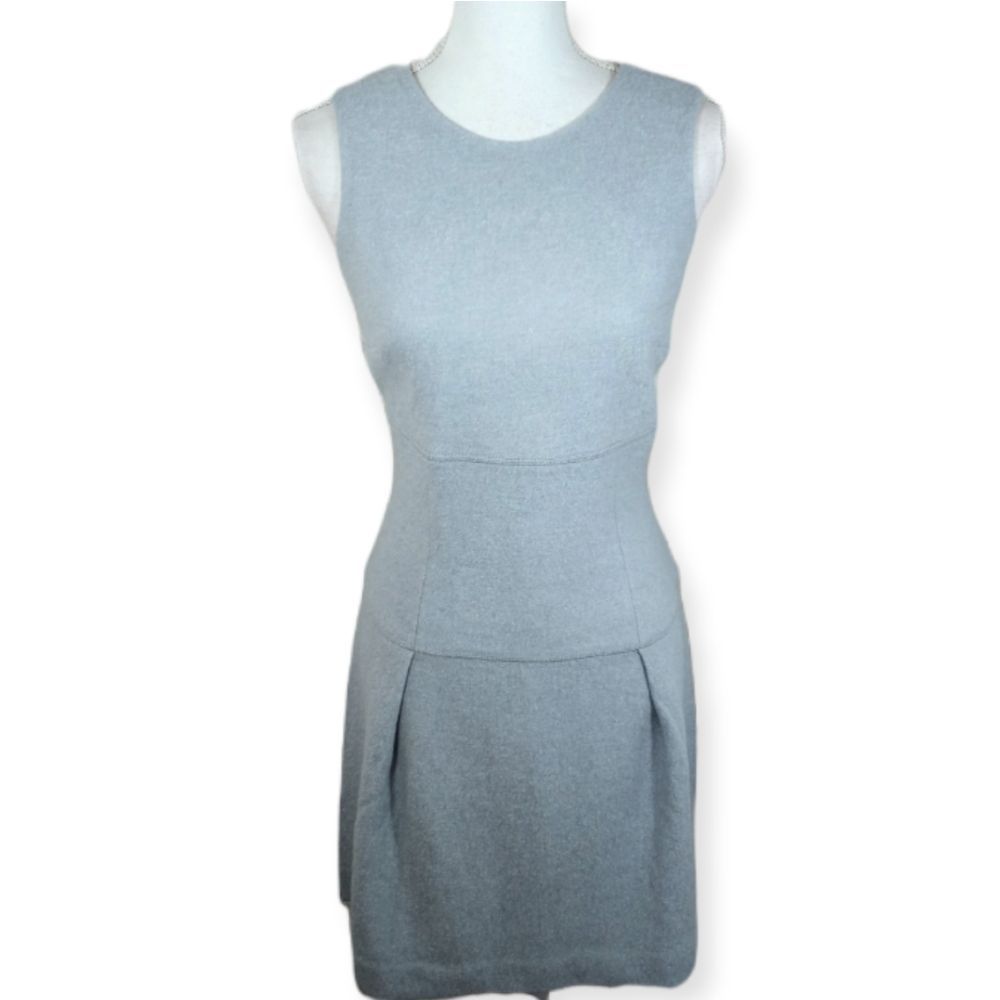 ANN TAYLOR BLUE WOOL DRESS SZ.10P EUC